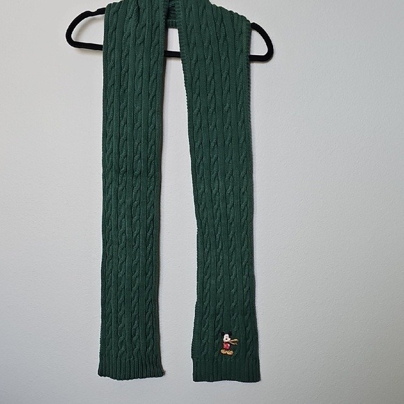 Disney Store Green Cable Knit Scarf with Matching Beanie Mickey Mouse - Picture 6 of 8